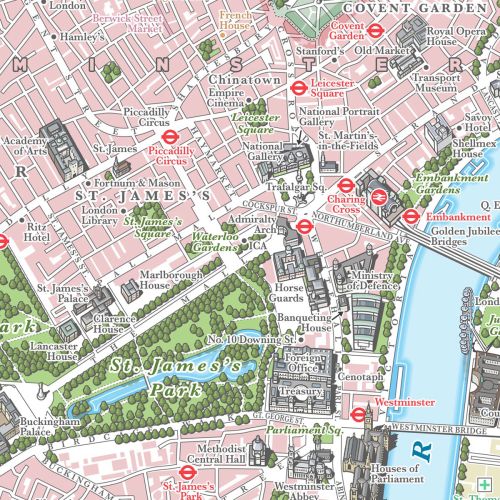 Map illustration of Central London