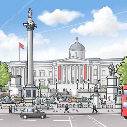Illustration of Trafalgar Square