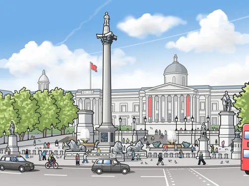 Illustration of Trafalgar Square