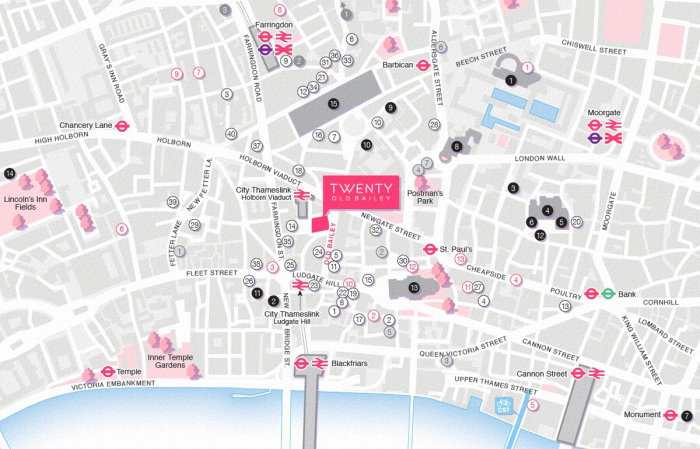 Mapa da localização da Lacon House em Londres