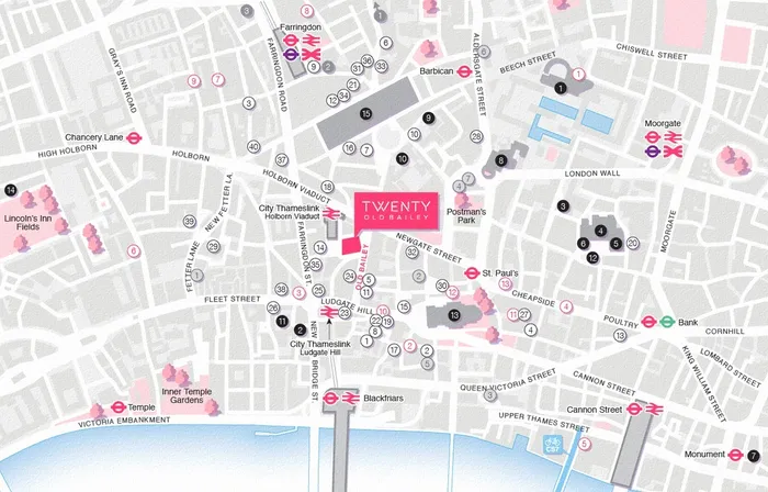 Mapa de localização da Lacon House em Londres