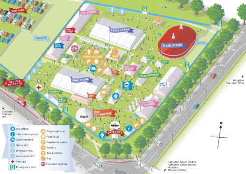 Visitor map design by Mike Hall illustrator