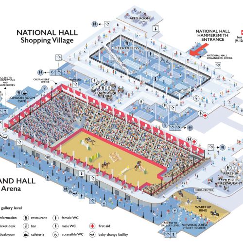 Olympia horse show visitor map