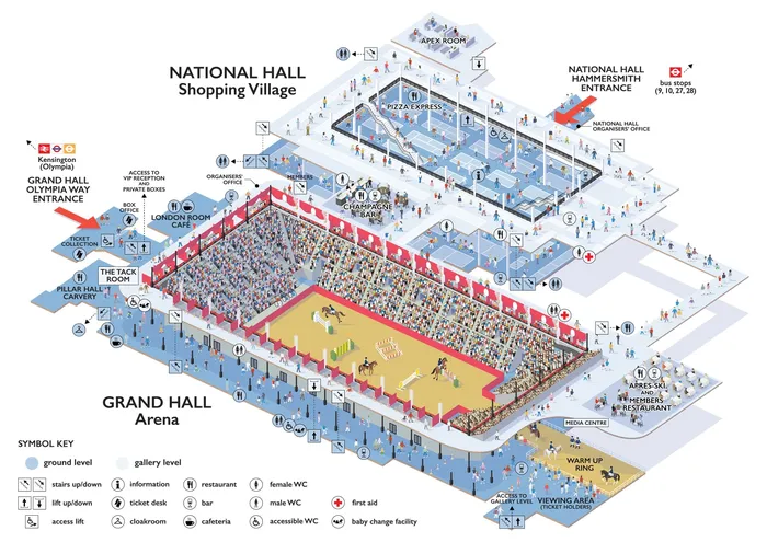 Mapa de visitantes do Olympia Horse Show