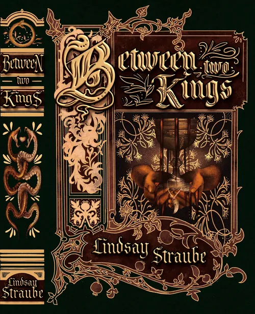 Ornate book jacket lettering by Misha Chernov for Lindsay Straube