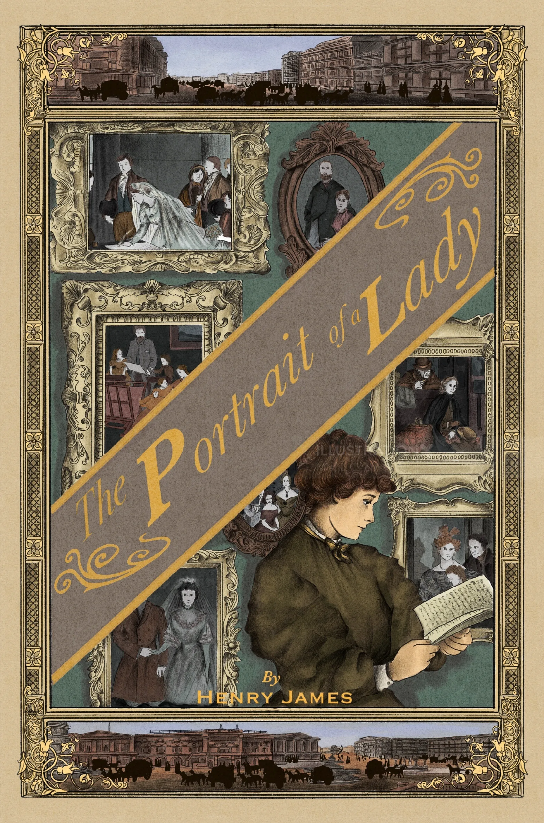 Misha Chernov artwork of The Portrait of a Lady book cover