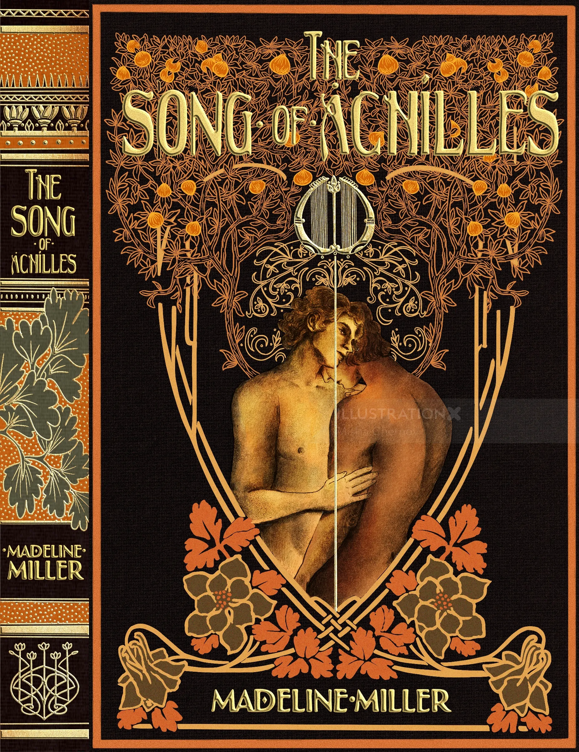 The Song of Achilles cover lettering by Misha Chernov