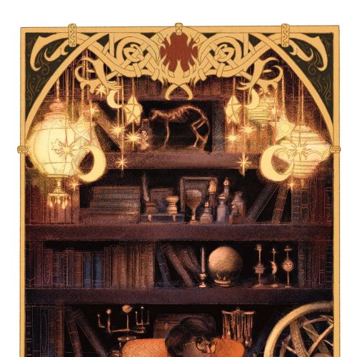 Misha Chernov illustration of a scholar in an ornate magical study