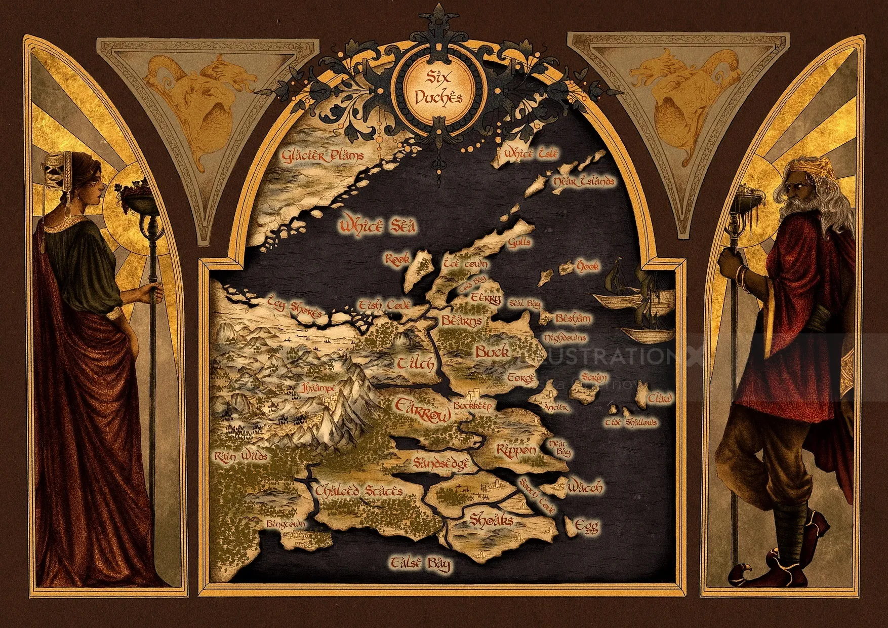 Fantasy map for Assassin's Quest by Misha Chernov