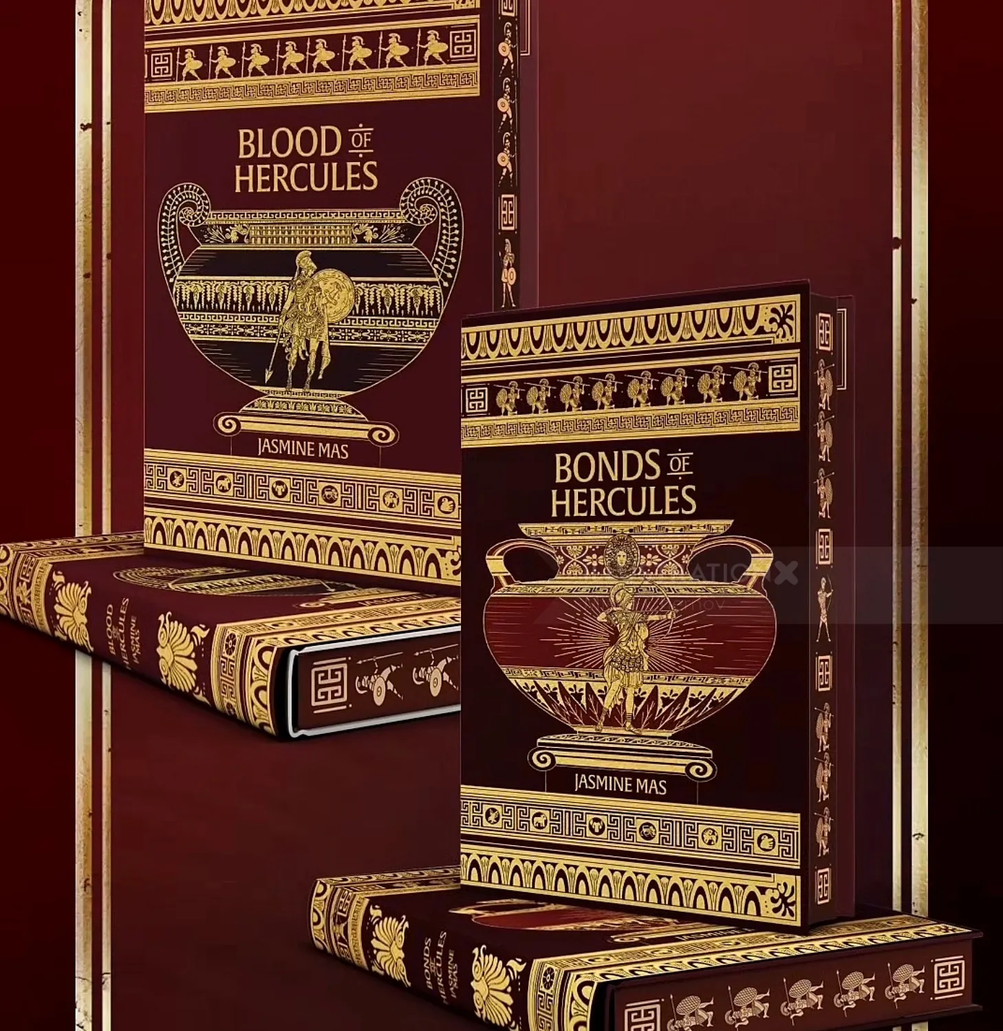 Misha Chernov's ornate Hercules book dust jackets