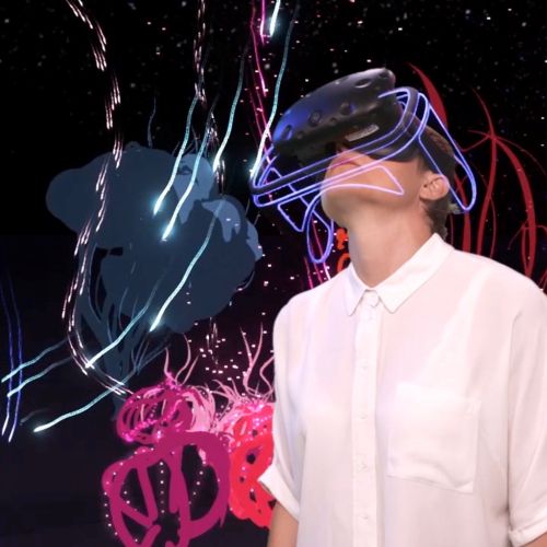 Man enjoying VR effects