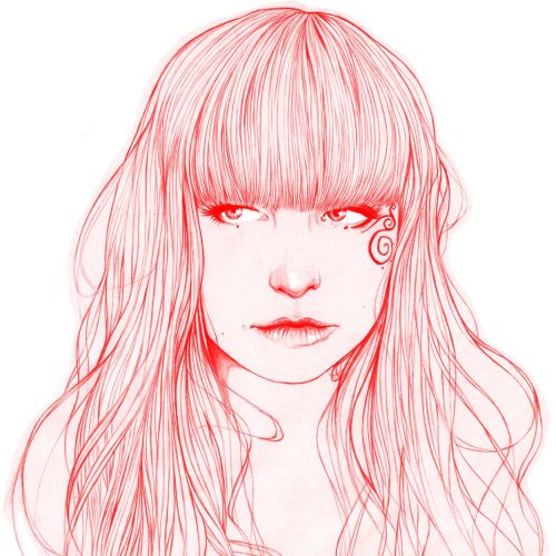 Martyna red - An illustration by Miss Led