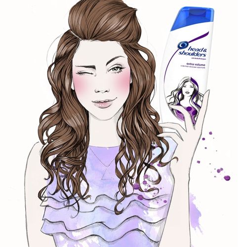 Women with Head & shoulders illustration by Miss Led