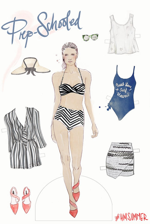 Paperdolls H&M for NYMagazine illustration by Miss Led