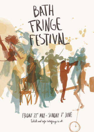 Illustration of people in the fringe festival