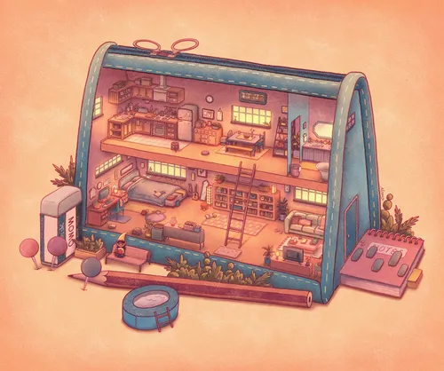 Find the hidden tiny elf inside this snug pencil case