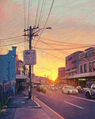 Impresión de Enmore Sunset a la venta