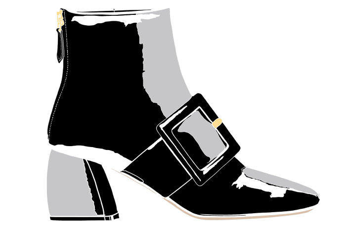 black and grey clipart of womens boot
