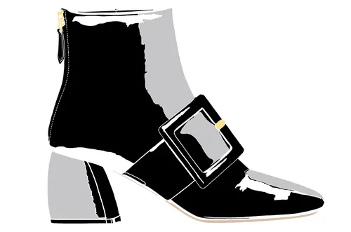 black and grey clipart of womens boot