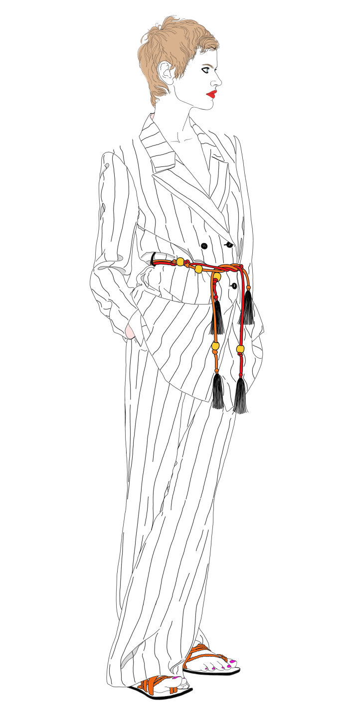 Fashion Striped suit
