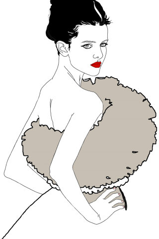 蒙大拿福布斯的女性时尚插画