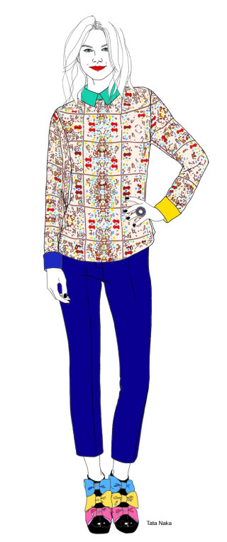 Tata Naka outfit illustration by Montana Forbes