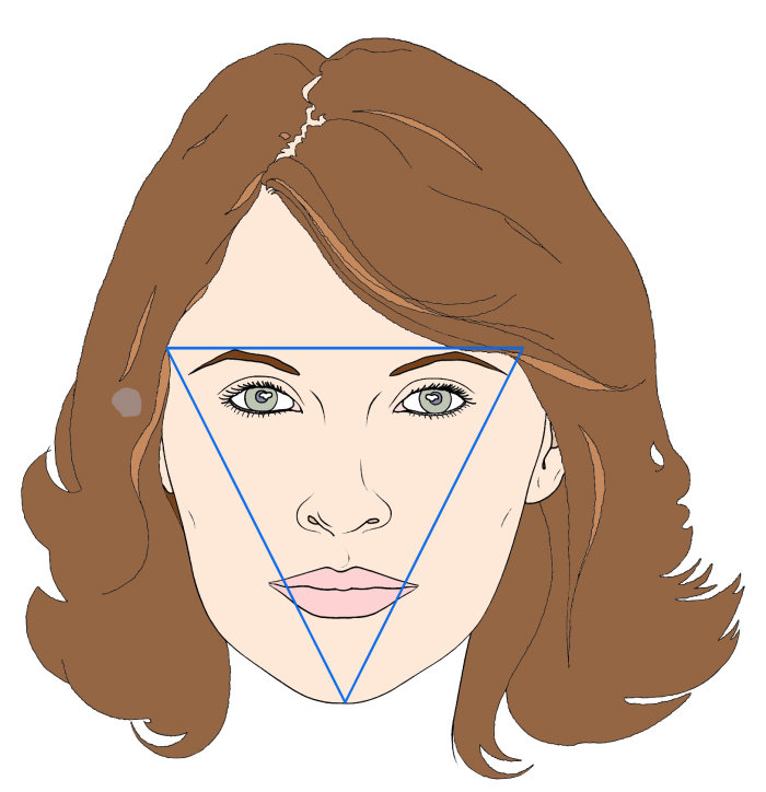 An illustration of lady face