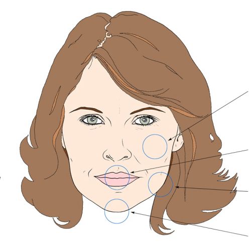 Line illustration of woman face
