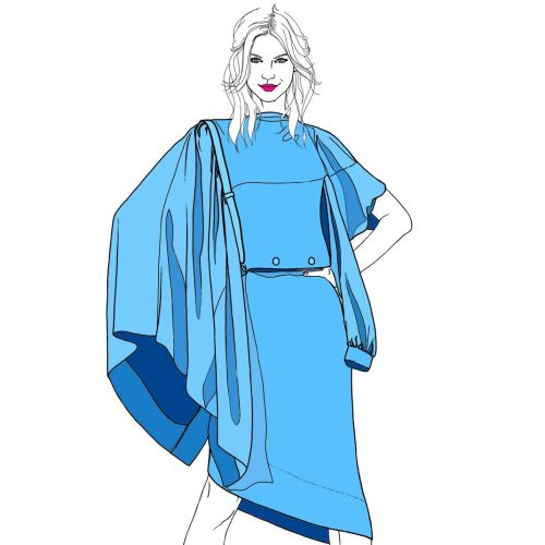 MARGIELA for H&M dress illustration by Montana Forbes