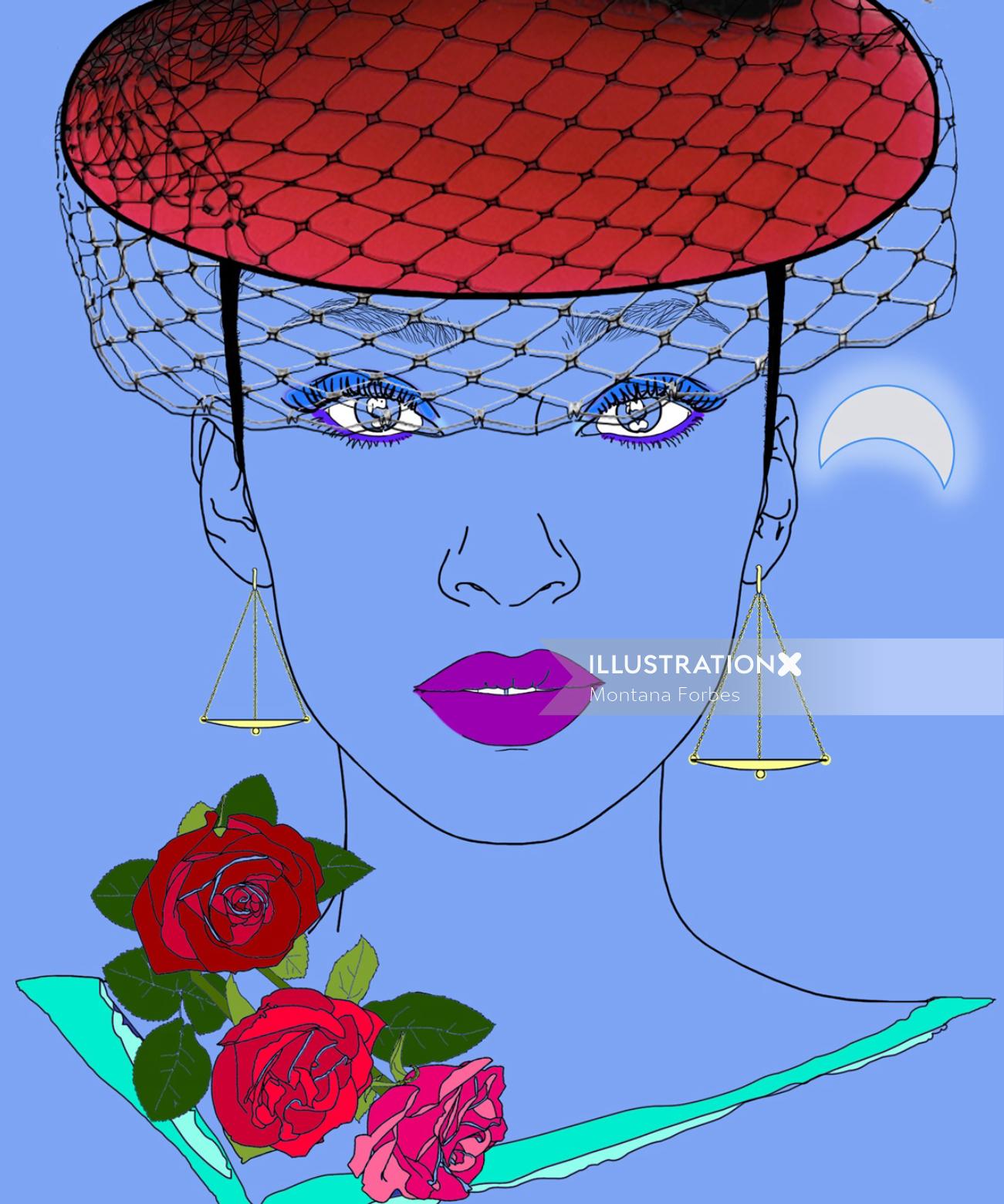 Woman fashion illustration by Montana Forbes