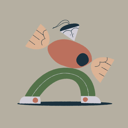 Character inspired by mid-century design 