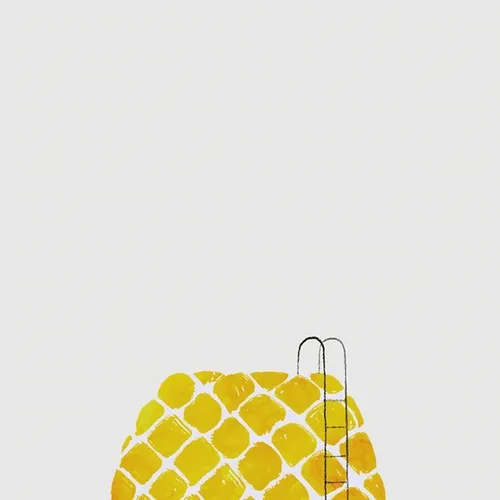 sport girl diving in pineapple