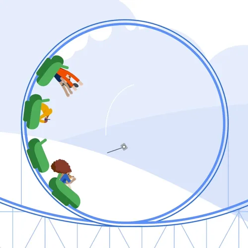 Google rollercoaster sequence animation
