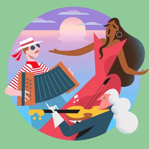 Music band gif animation