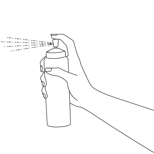 Line art of Spraying can
