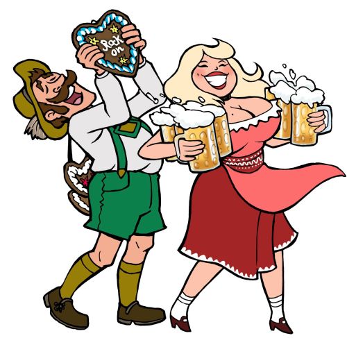 Couple partying with beer
