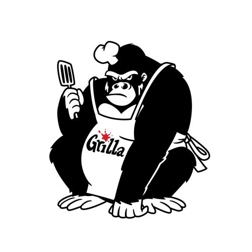 Black and white Gorilla Chef
