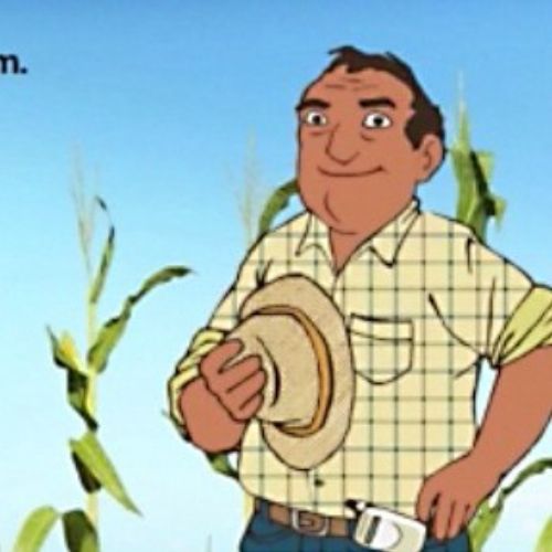 Man in cornfield animation

