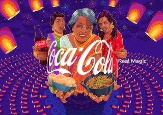 Design da campanha Coca-Cola Diwali