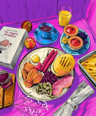 Food artwork of the English breakfast