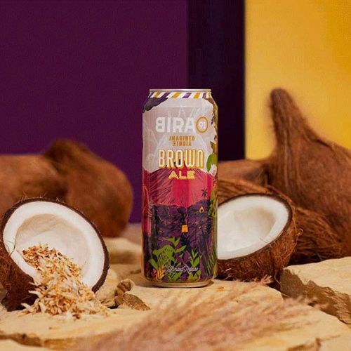 Packaging gif of Bira brown ale beer