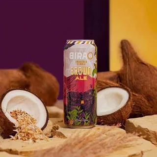 Packaging gif of Bira brown ale beer