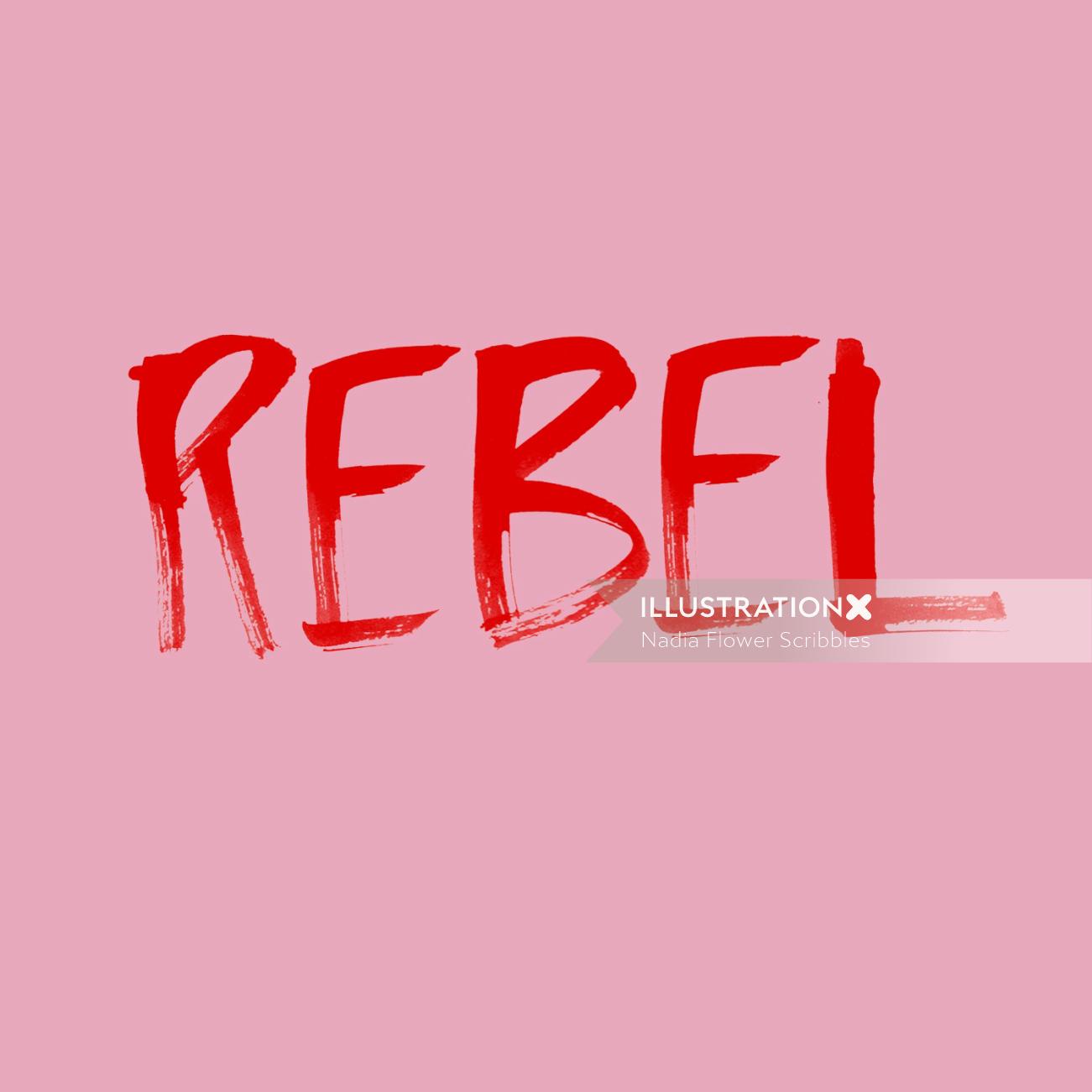 Lettrage Rebel
