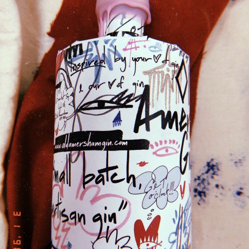graphic art on bottle