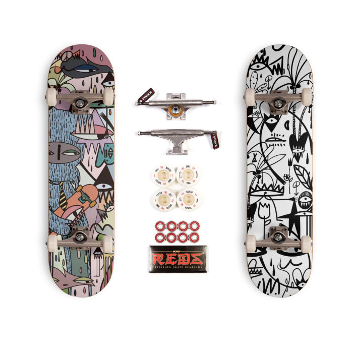 Graphic skateboard art