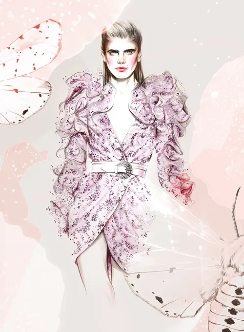 Zuhair Murad fashion illustration
