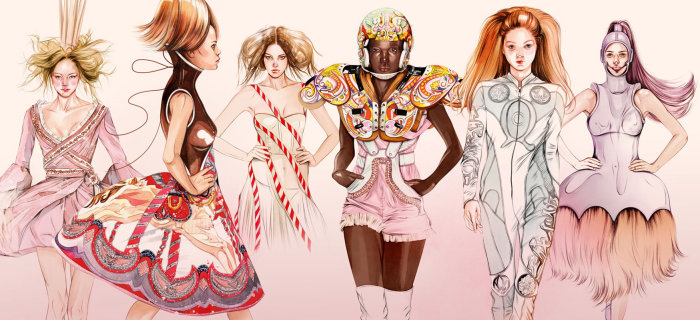 Fashion models illustration