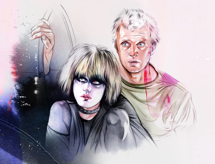 Arte de personagens de filmes de Blade Runner 2049