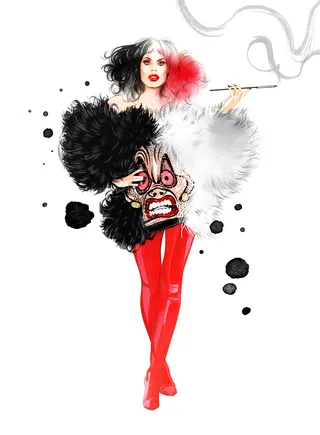 Fashion girl illustration by Natalia Sanabria