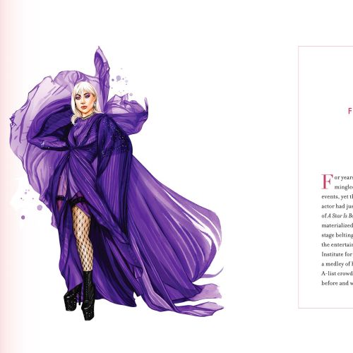 Woman in purple dress holding a sword posing confidently.